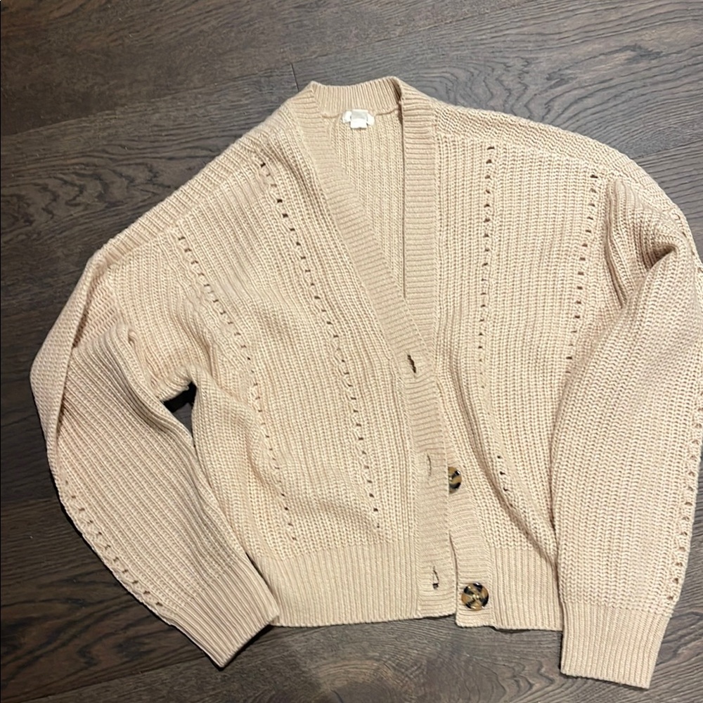 Garage Beige Knit Cardigan